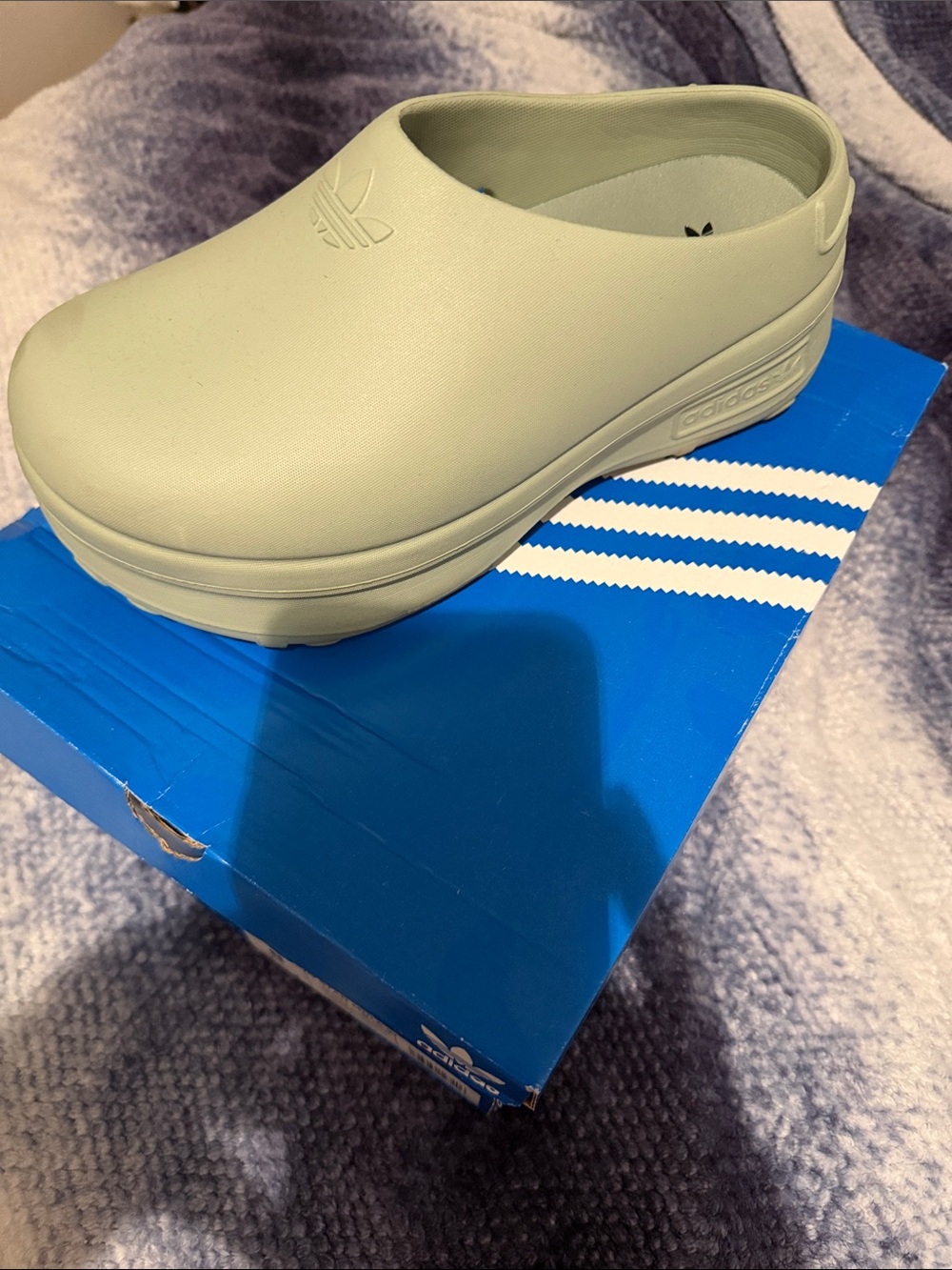 adidas Platform Clog in Sage Green